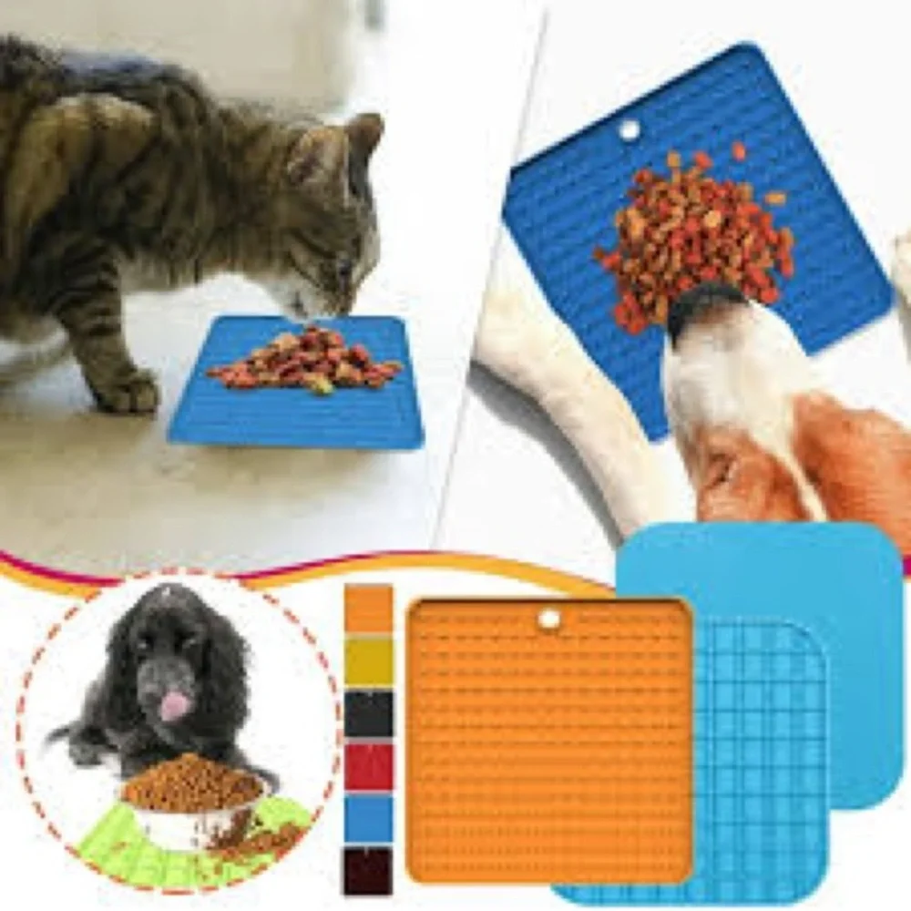 Boence 🪢 NIB!! Dog & Cat Licking Pad Set of 2 - Orange and Green